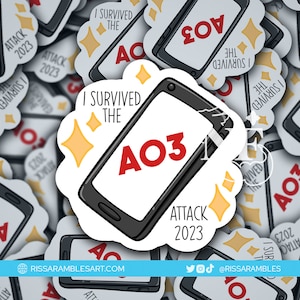 Ao3 Attack Sticker | Funny Stickers | Gifts for Readers | Fanfiction Stickers | Ao3 Sticker, Archive of Our Own