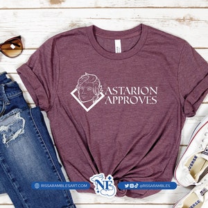 Astarion Approves - Baldur&#39;s Gate 3 Shirt | Astarion Shirt | BG3 Shirt | Gifts for Gamers
