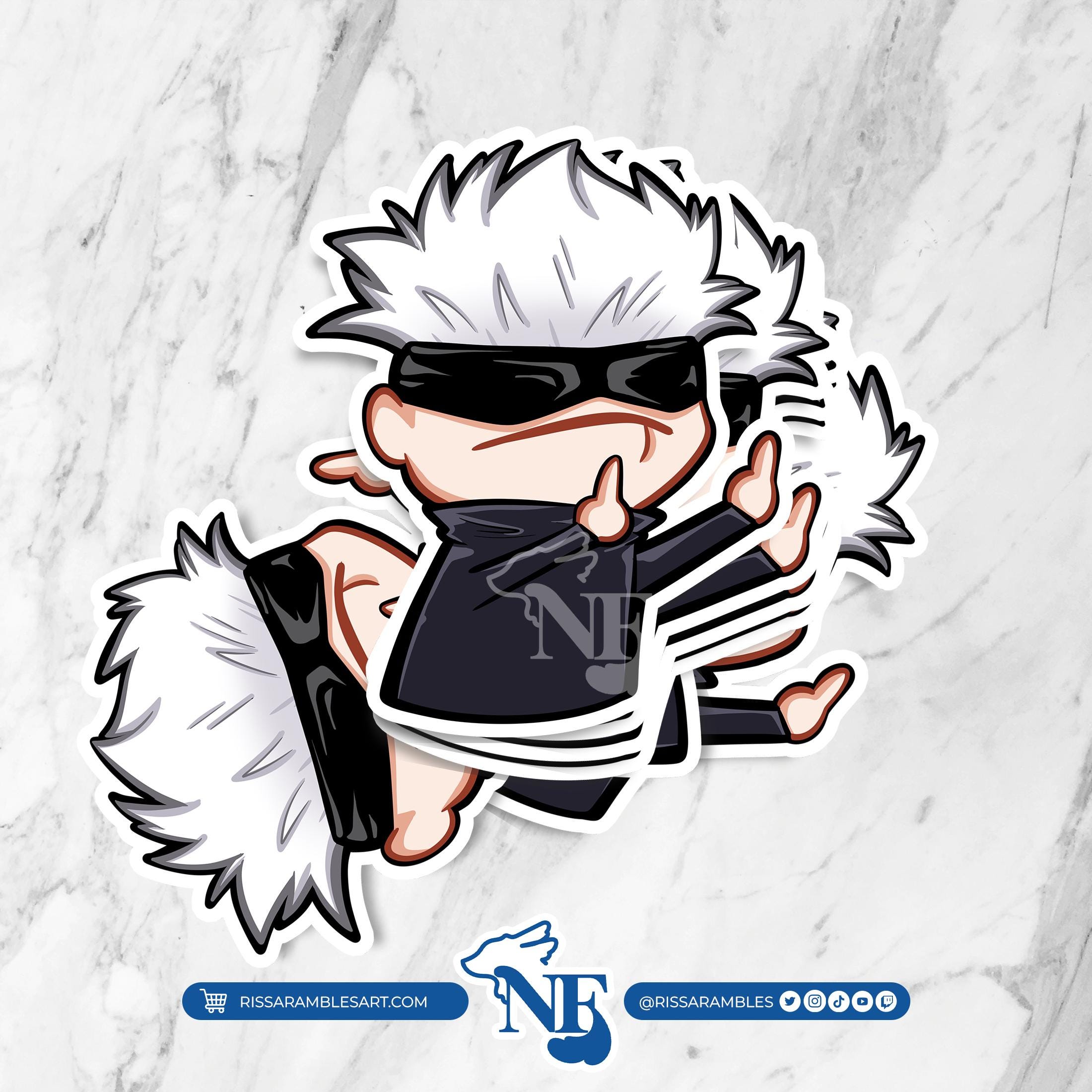 Satoru Gojo Sticker | JJK Stickers | Funny Anime Stickers | Gifts for ...