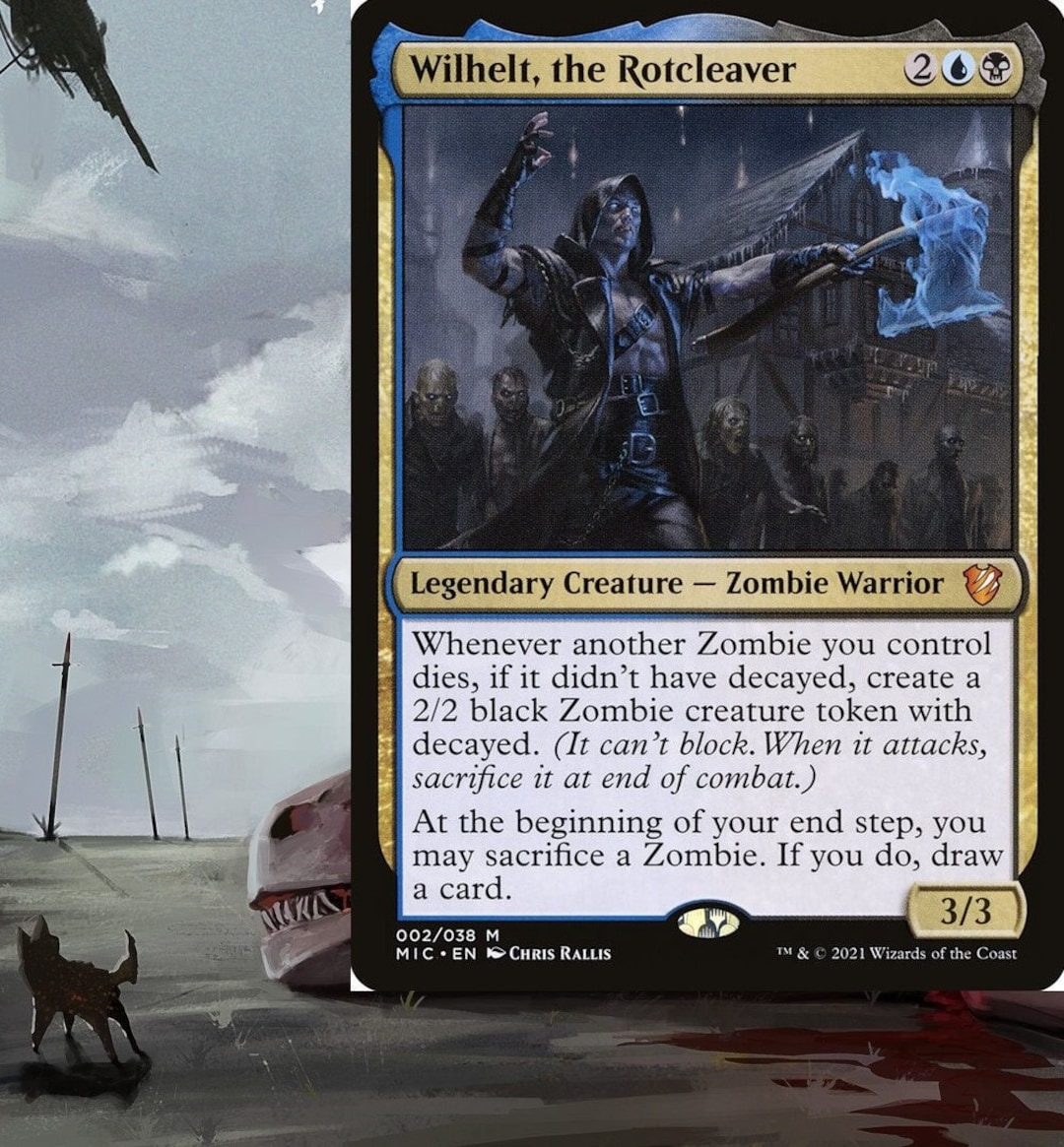 Wilhelt, the Rotcleaver U/B ZOMBIES Commander Deck EDH Magic MTG Ready