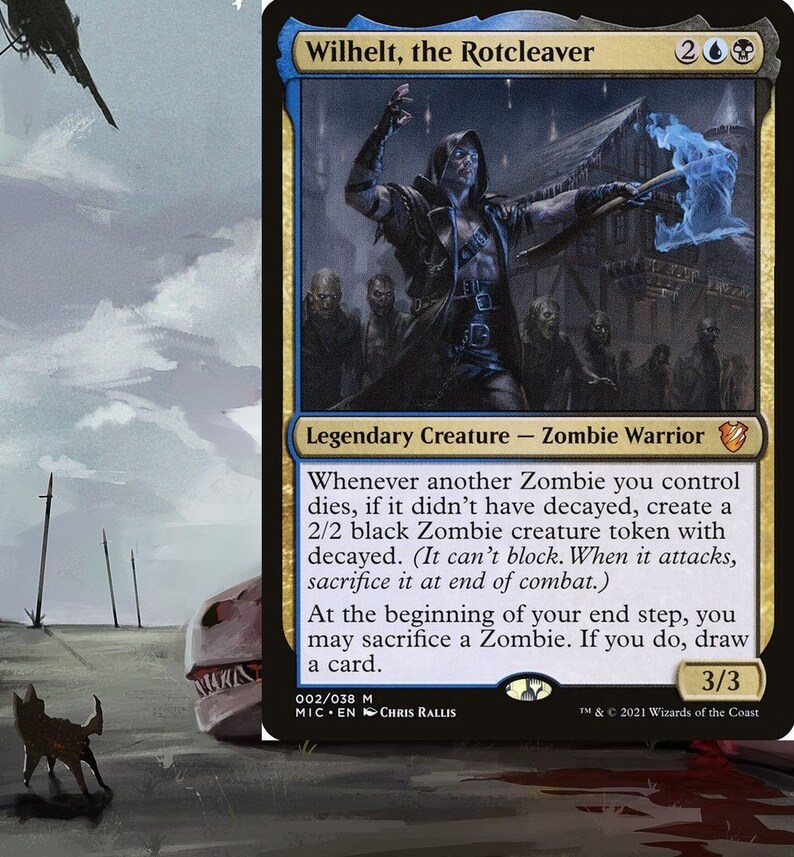 Wilhelt The Rotcleaver U B ZOMBIES Commander Deck EDH Magic Etsy