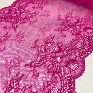 Black Floral Stretch Lace Fabric