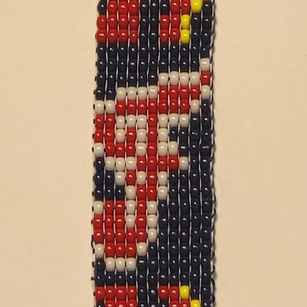 Indiana Fever - Fever basketball - WNBA bracelet - Fever bracelet - Seed bead jewelry - Woven bracelet - Basketball fan - Caitlin Clark