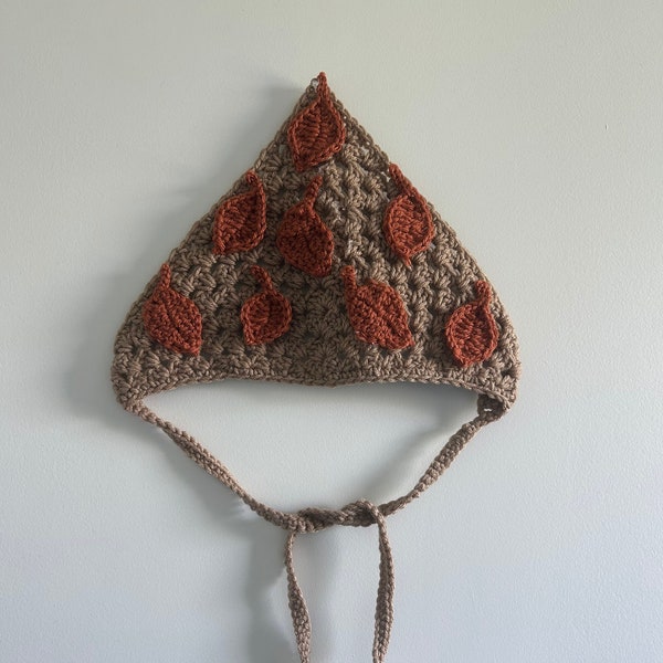 Crochet Fall Bandana, Crochet Headscarf