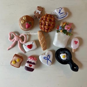 Cute Mini Clay Magnets - Handmade - Pack of 13