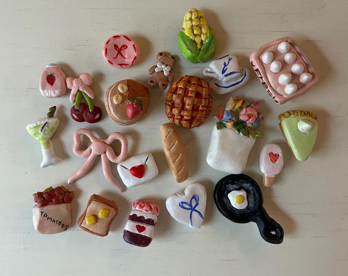 Cute Mini Clay Magnets Handmade Pack of 21 - Etsy