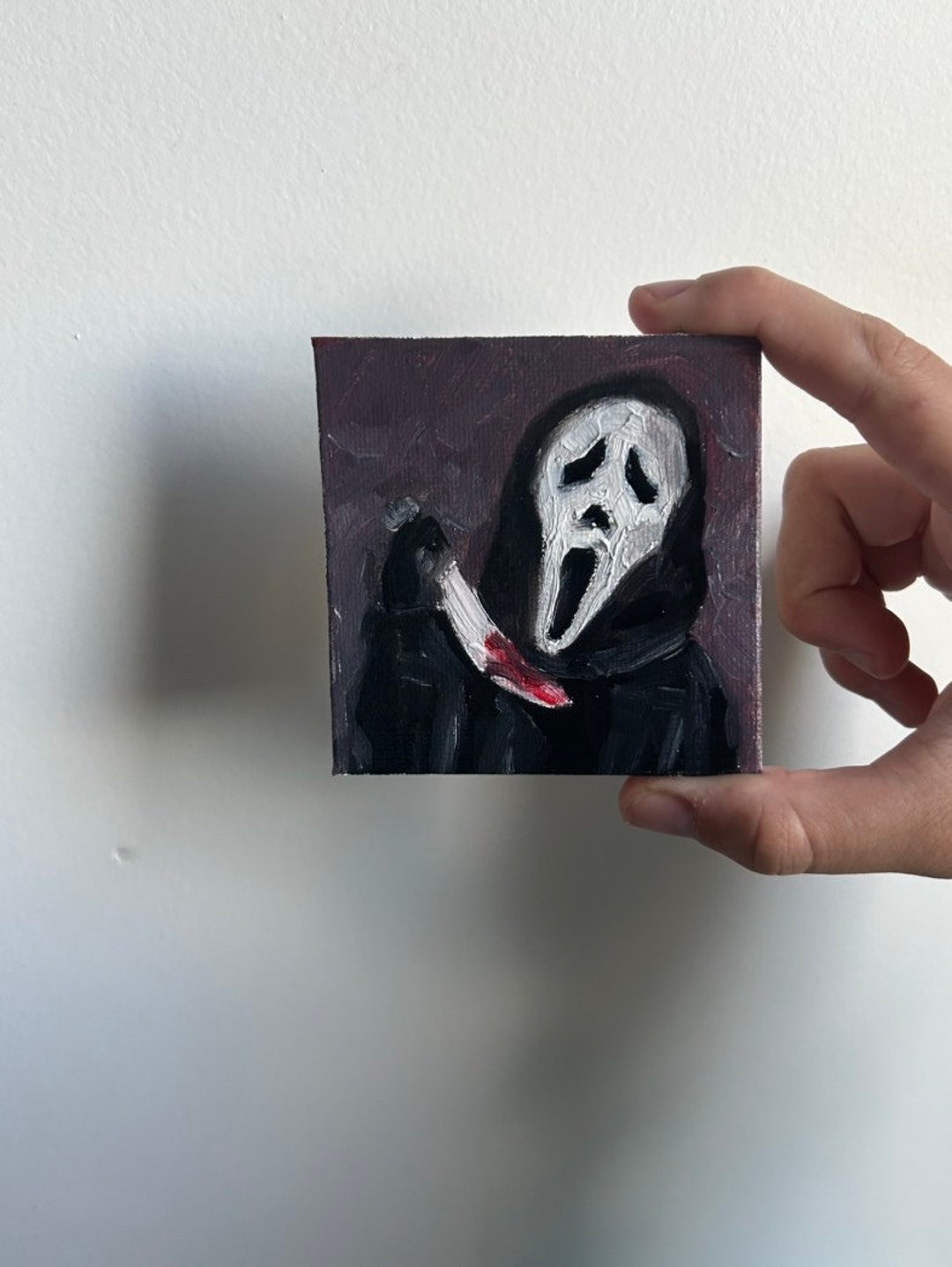 Scream Mini Original Painting 3 X 3 Inches - Etsy