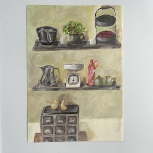 Original Oil Painting - “Kitchen Keep” 7 x 10 inches (oil on paper)