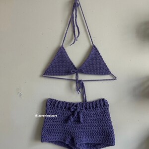 Purple Crochet Set - Handmade