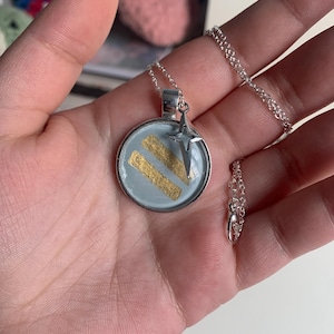 Hand- Crafted Ninja Zane glass pendant necklace and/or keychain - A gift for her - Handmade gift - Fan merch - LUAIrene