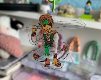 Llavero de resina abstracto del Maestro Lloyd - Regalo hecho a mano - Mercancía para fans de Ninja - LUAIrene