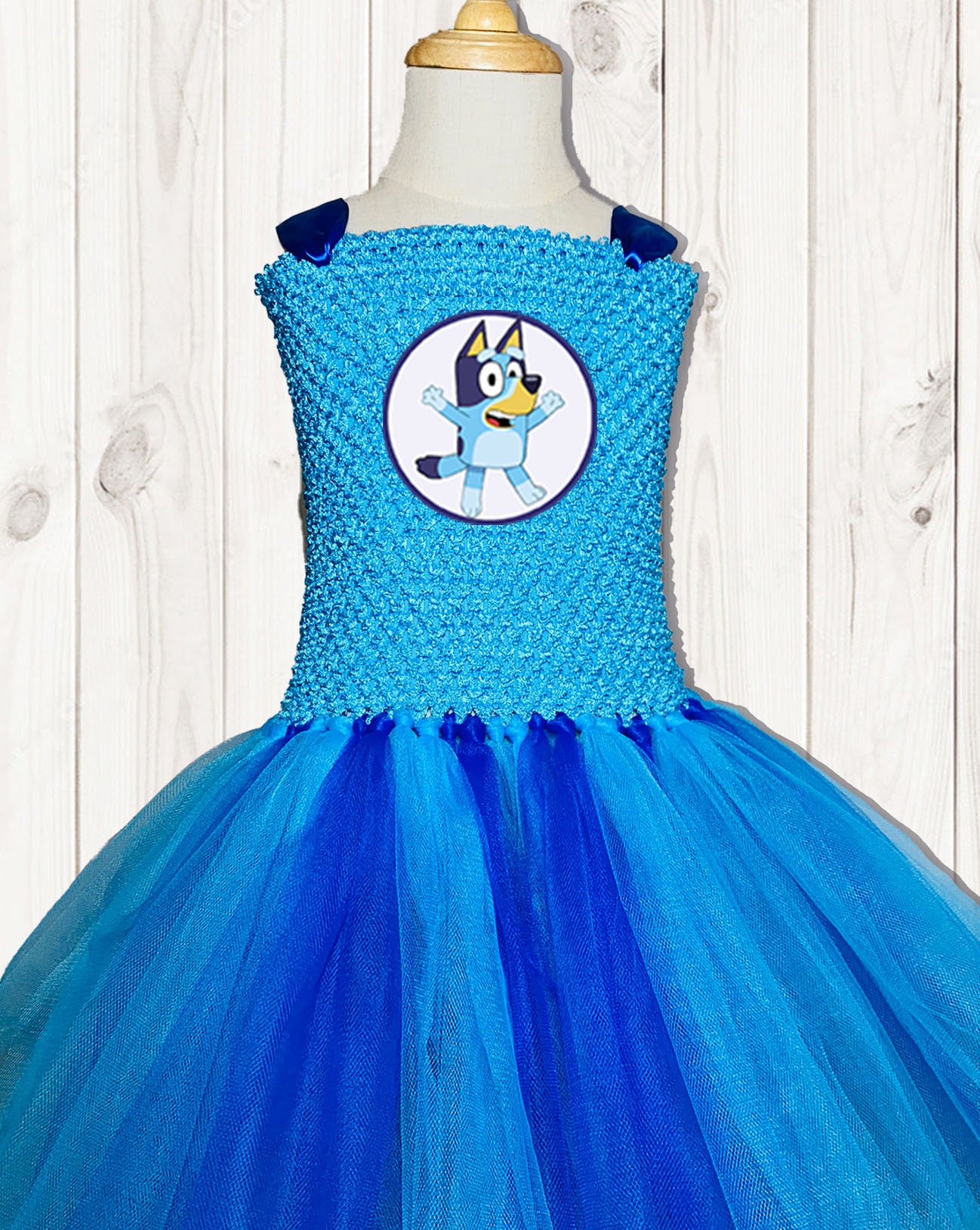 Blue & Teal Bluey Character Tutu