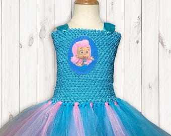 Bubble Guppies Molly Halloween Costume Tutu Dress with Cotton Lined Top