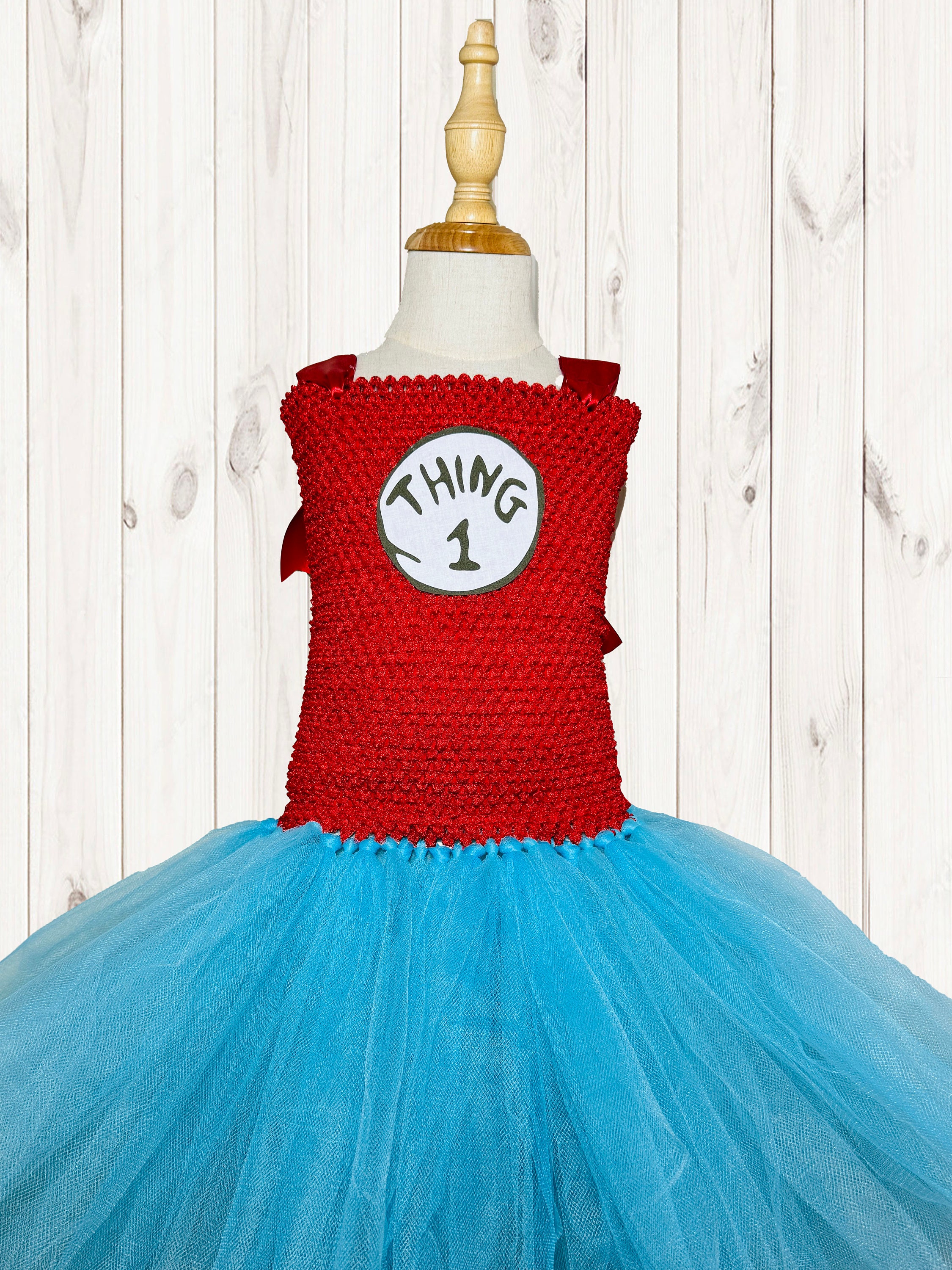 Thing 1 & Thing 2 Tutu Dress: Cotton Lined Party Costume