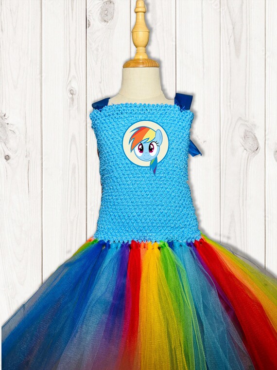 rainbow dash birthday dress Rainbow Dash Tutu Dress: Cotton Lined My Little Pony Party Costume