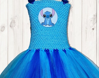 Stitch Tutu Party Dress with Cotton Lined Top - Free Shipping!