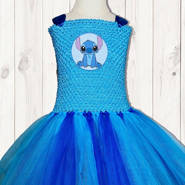 Stitch Tutu Party Dress with Cotton Lined Top - Free Shipping!