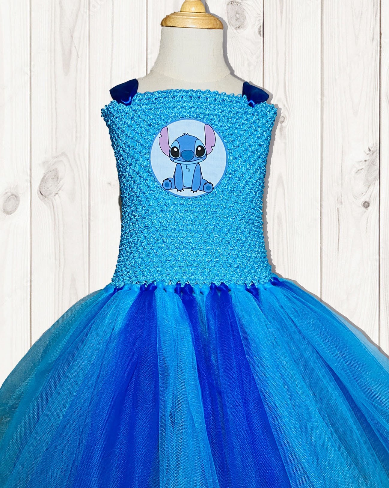 Niñas Disney Stitch dibujos animados Stitch princesa vestido niños disfraz  3D Stitch Fancy 1-10 años Gao Jinjia LED