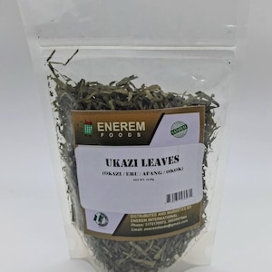 Enerem Dry Ukazi Leaves / Okazi Leaves / Eru / Afang / Okok 23.35g (1oz)