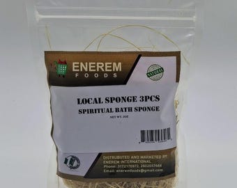 African Local Sponge 3 pcs /Kankan ibile 3pcs / Spiritual Bath Sponge / Raw sponge / Unprocessed Sponge