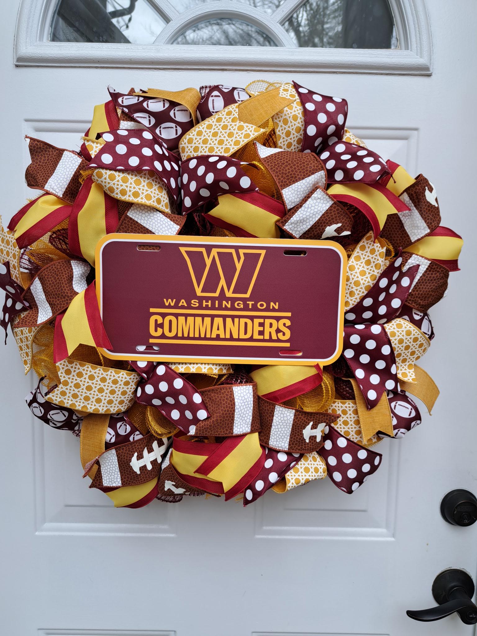 Commanders Decor Washington Commanders Wreath, Football Lover, Front Door Decor, Man ...
