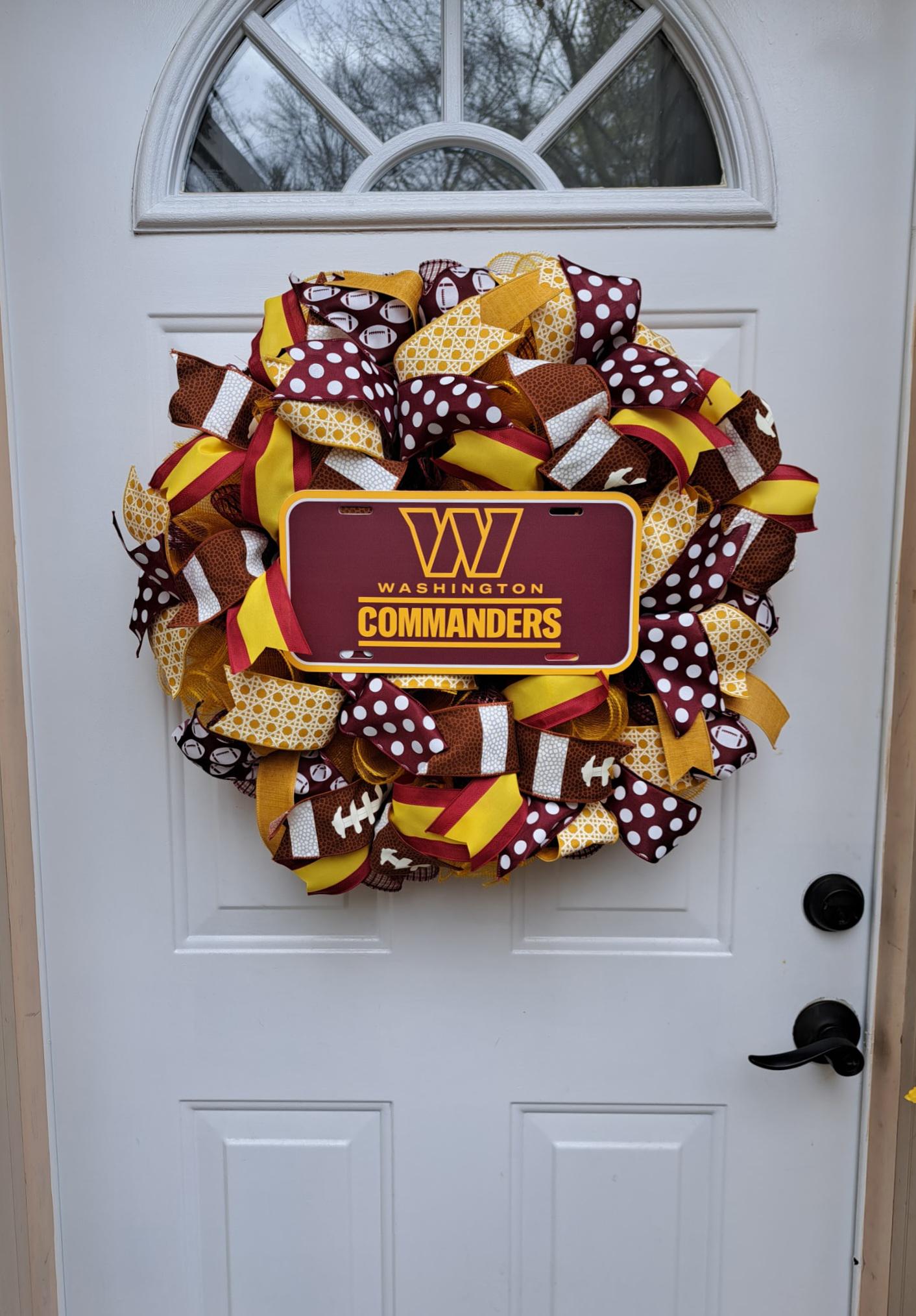 Commanders Decor Washington Commanders Wreath, Football Lover, Front Door Decor, Man ...