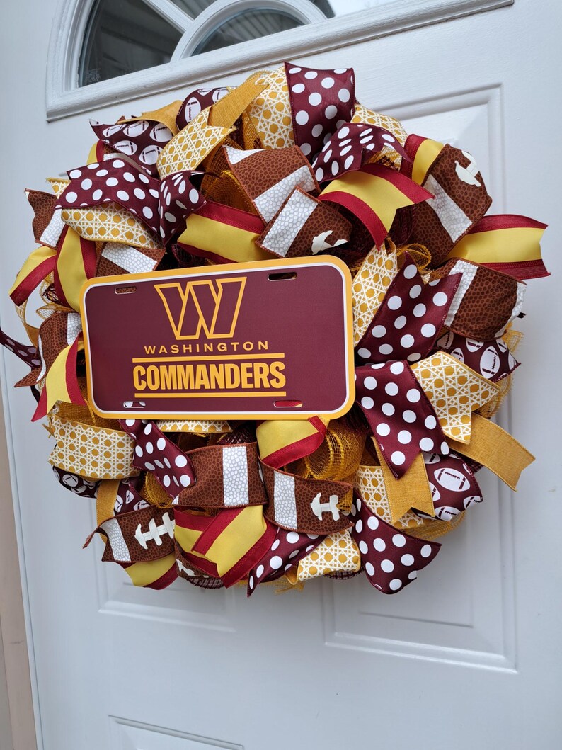 Commanders Decor Washington Commanders Wreath, Football Lover, Front Door Decor, Man ...