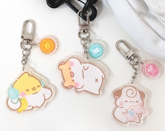 Cute Acrylic Keychain, Positive Quote, Muffin Corner Kawaii Charm