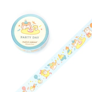 Süßes Party Day Washi Tape, Kawaii, Muffin Corner Bullet Journal Tape