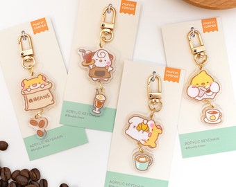 Kawaii Coffee Shop Keychain - Muffin Corner Acrylic Charm