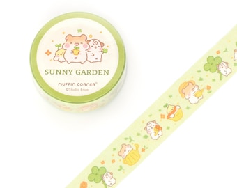 Kawaii Sunny Garden Washi Tape, Muffin Corner, Bullet Journal