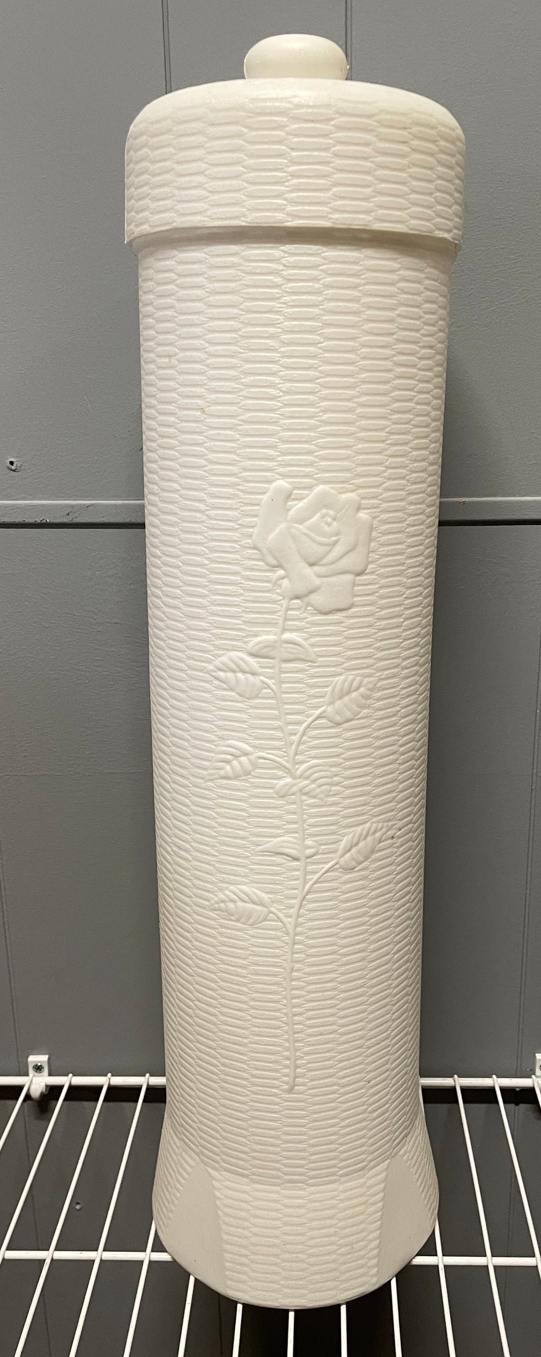 Vintage Tall Plastic Toilet Paper Holder Canister W Lid Etsy