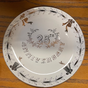 Vintage 25th Anniversary Plate
