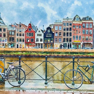 Amsterdam Watercolor Print