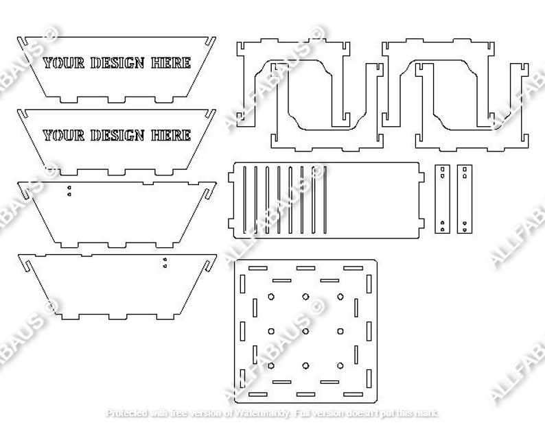 DXF File Flat Pack Fire Pit Digital File Only Etsy