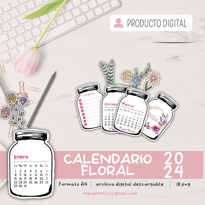 CALENDAR 2024 FLOWERS Etsy