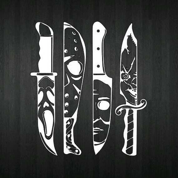 Horror Movie Knives Decals Halloween Decal Scream Decal Etsy