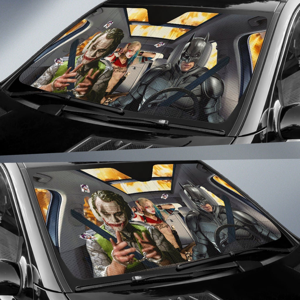 Batman Joker Harley Quinn 3D Print Car Sun Shade sold by & k Shroyer &  assoc, SKU 41346884