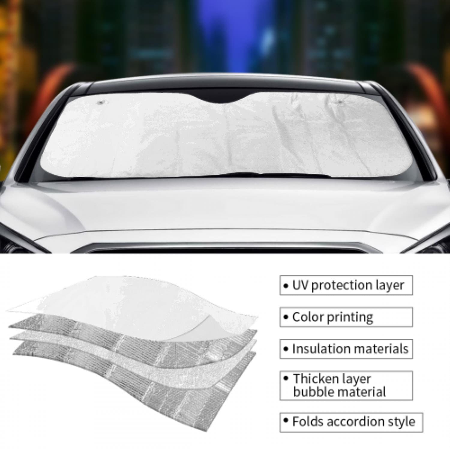 Baseball Star Pattern Print Car Sun Shade