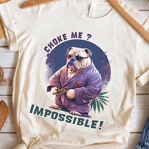 Brazilian Jiu Jitsu Armbar Me? Impossible! Bulldog sublimation design, Silly Bull dog bjj grappling, digital download sublimation graphics