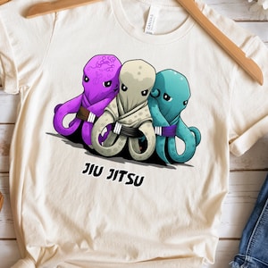 Jiu Jitsu Octopus belts Png, three cartoon kraken Bjj design, Jitz squids, Brazilian Jitsu belt colors and creatures, Digital Download