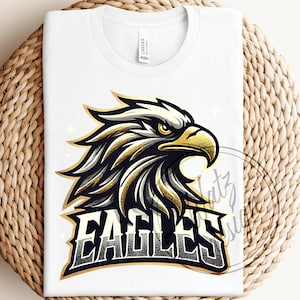 Eagles Logo PNG | Sublimation Design for Football | Game Day Sport Graphic | Athletic T-Shirt Design | Digital Download