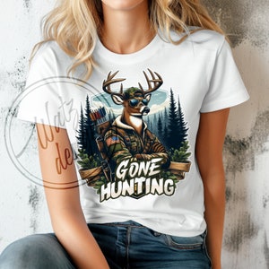 Gejagt Buck Png, lustige Jagd Deer Sublimationsdesign, Hirsch trägt Camo und Sonnenbrillen Png, Shirt Design, digitaler Download