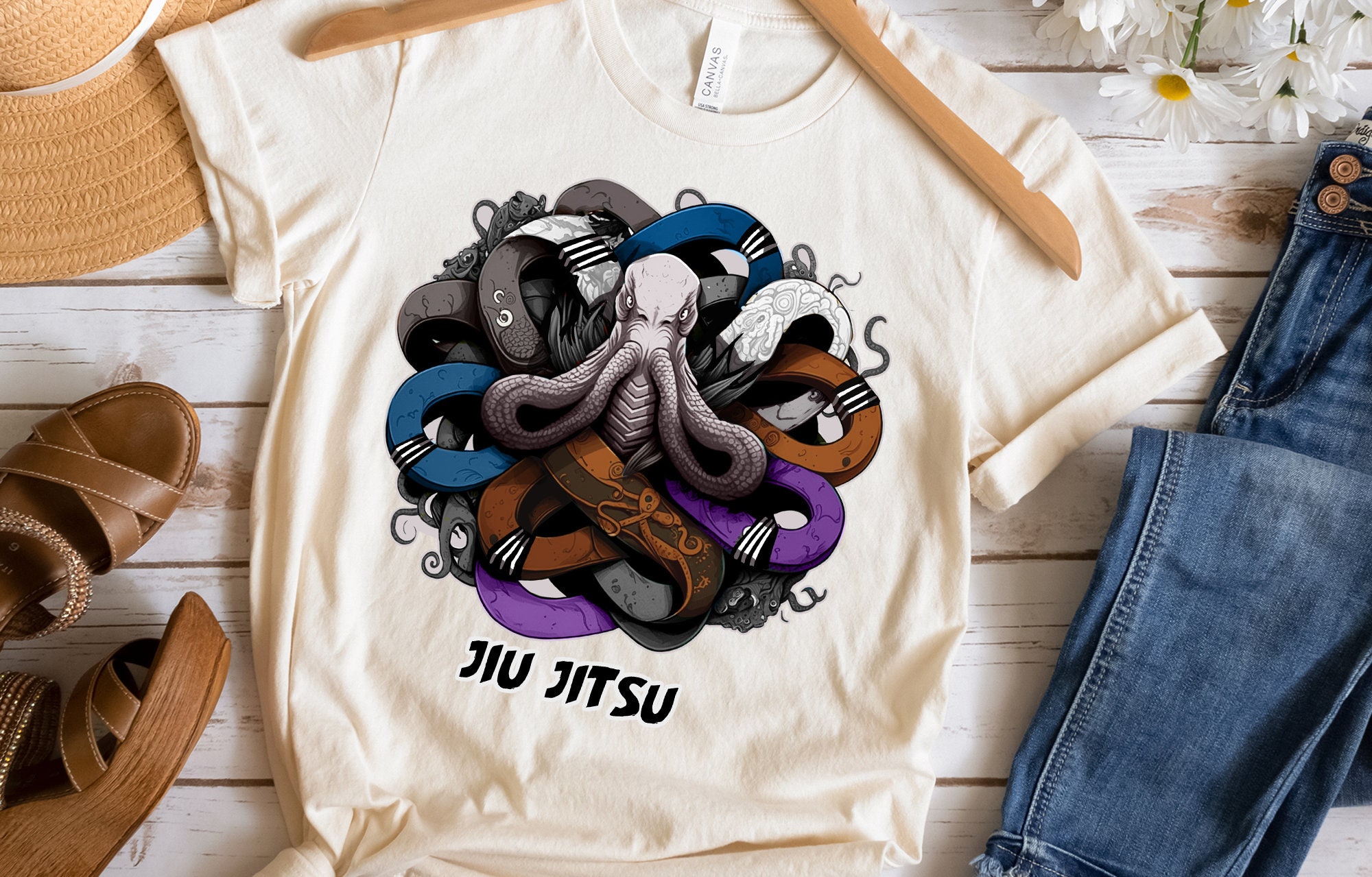 Jiu Jitsu Belts Octopus Png All Belts Octopus Bjj Design Etsy