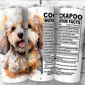 Cockapoo 20oz Skinny Tumbler Design, Cockapoo Hybrid Dog Facts, Poodle ...