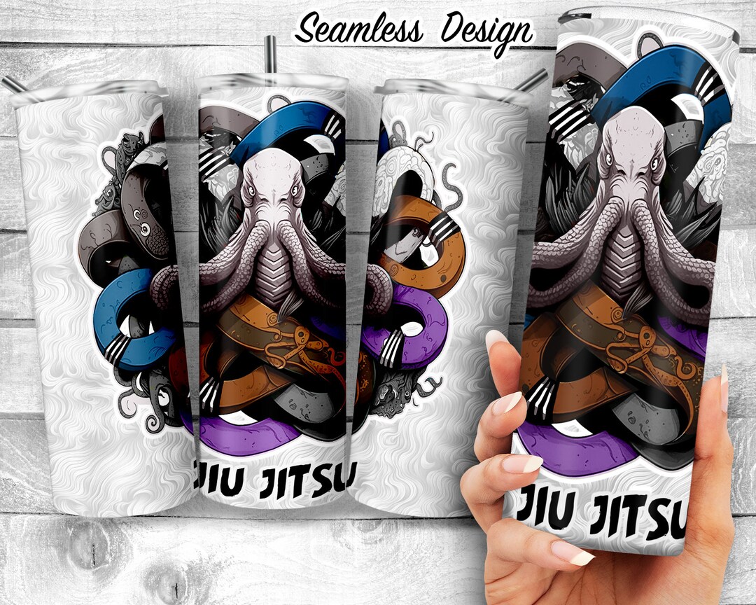 Brazilian Jiu Jitsu Octopus Belt Colors 20 Oz Skinny Tumbler