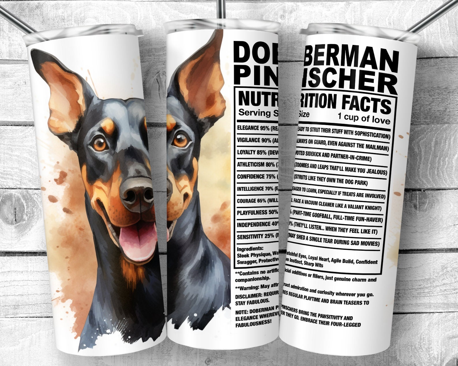 DOBERMAN INFINITE INFINITYクリーナー Doberman Pinscher 20oz Skinny Tumbler Design, Dobie Dog Facts