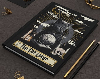 Black Cat Gothic Journal: Witchy Tarot Notebook, Cat Lover Gift