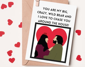 Tarjeta de felicitación de Laszlo y Nadja de WWDITS, tarjeta de felicitación de San Valentín, tarjeta de felicitación de aniversario, tarjeta "Lo que hacemos en las sombras"