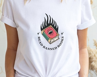 Camiseta "Lee libros prohibidos": regalo para bibliotecarios, camiseta de justicia social